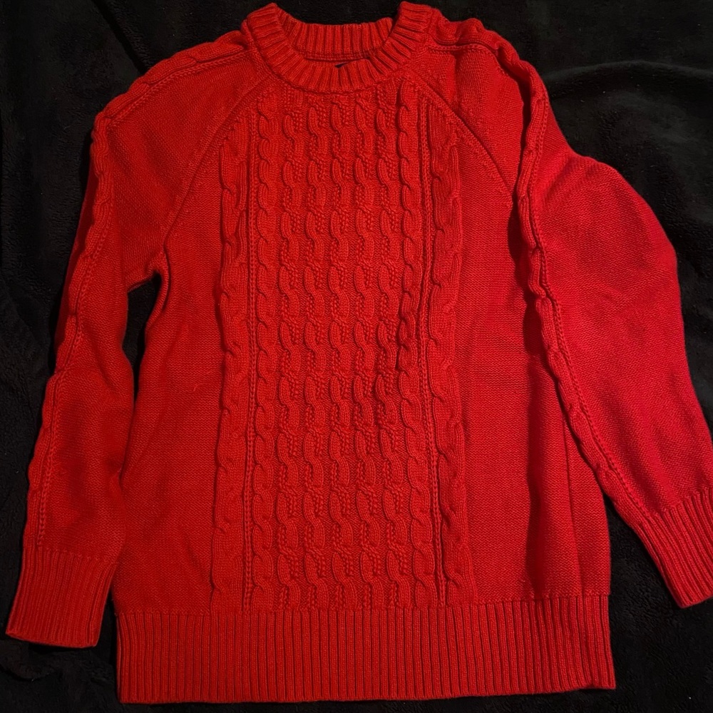 GAP Maternity Red Cable Knit Sweater